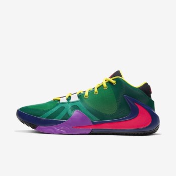 Nike Zoom Freak 1 Multi - Férfi Kosárlabda Cipő - Narancssárga/Fekete/Kék/Sárga